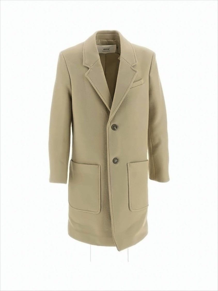 Tailored Wool Coat with Classic Lapel