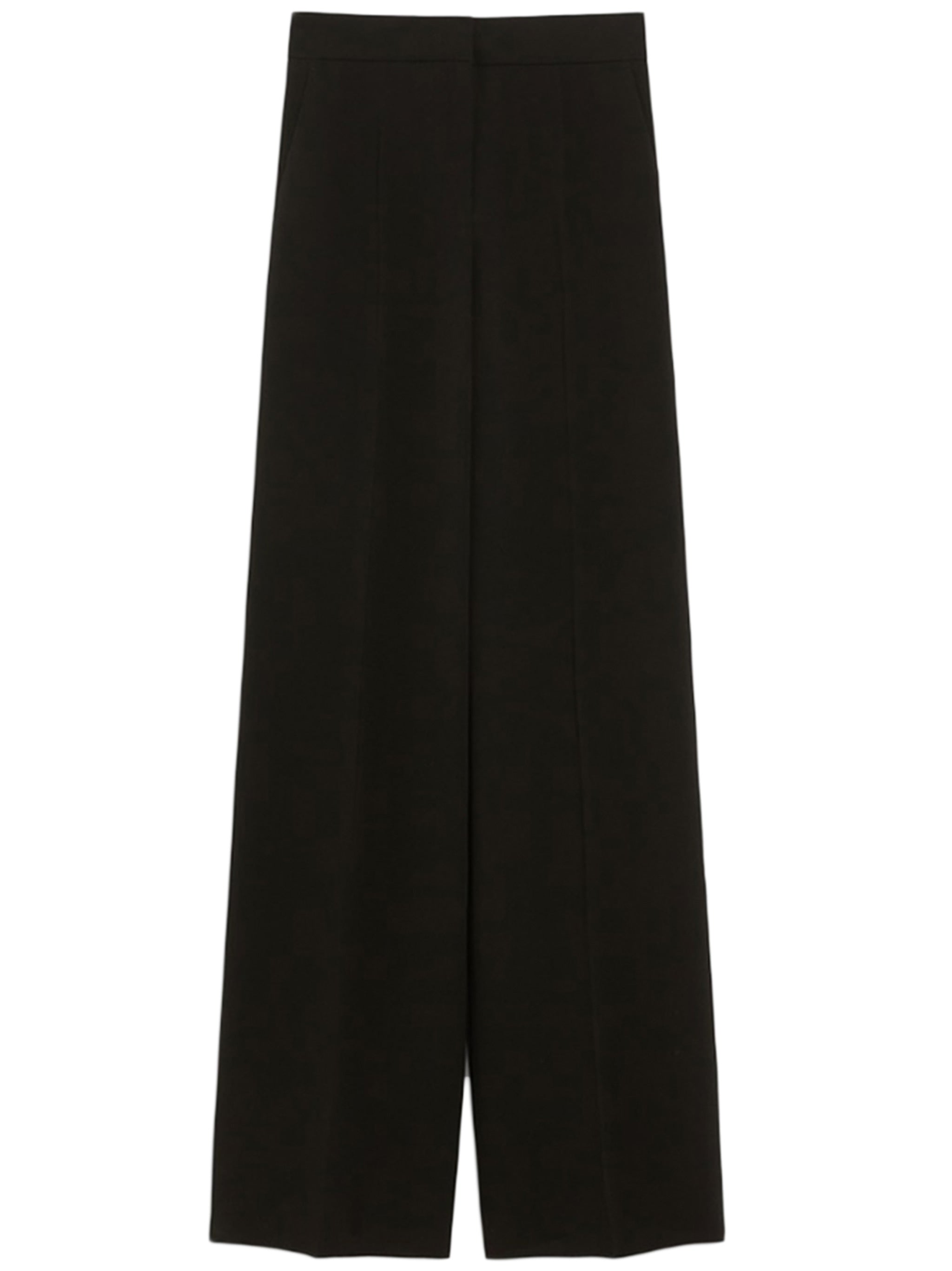 Black Abetone Straight-Leg Cady Pants