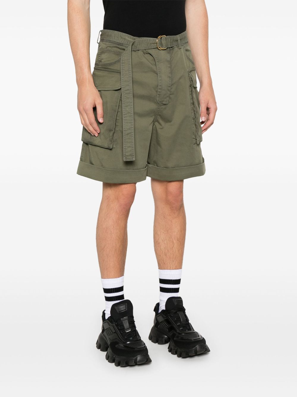 Olive Green Utility Shorts