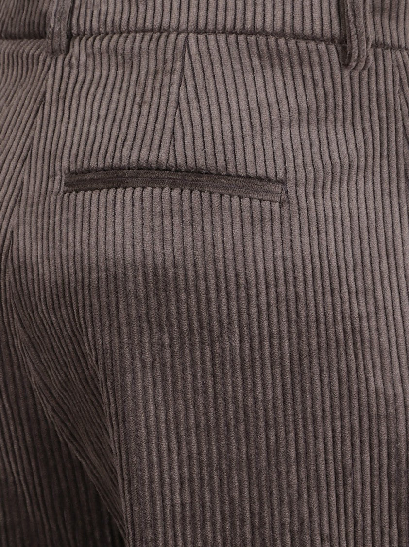 Straight-Leg Trousers With Textured Corduroy