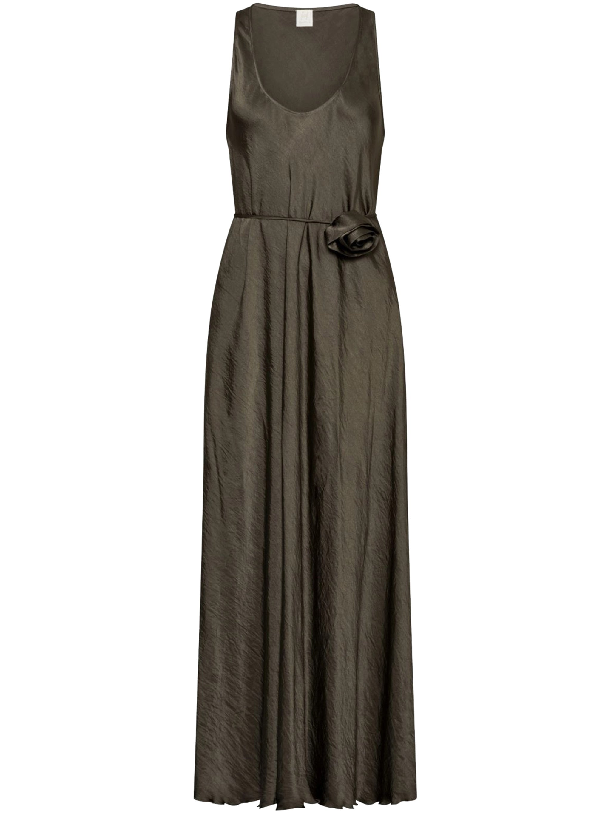 Brown Mlmalcool Flowing Sleeveless Acetate Dress