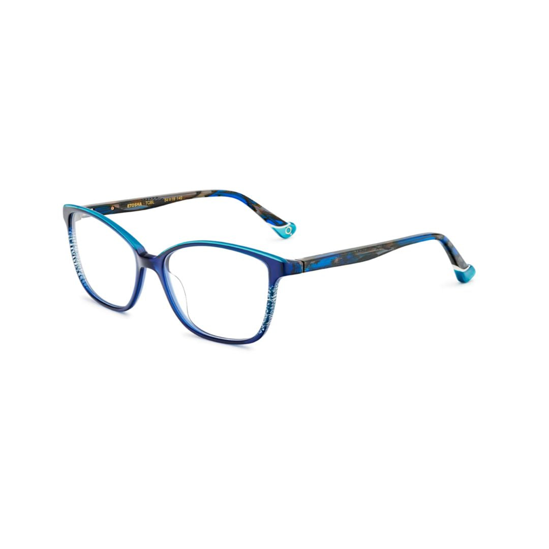 Etosha Rectangular Gradient Blue Eyeglasses with Tortoiseshell Temples