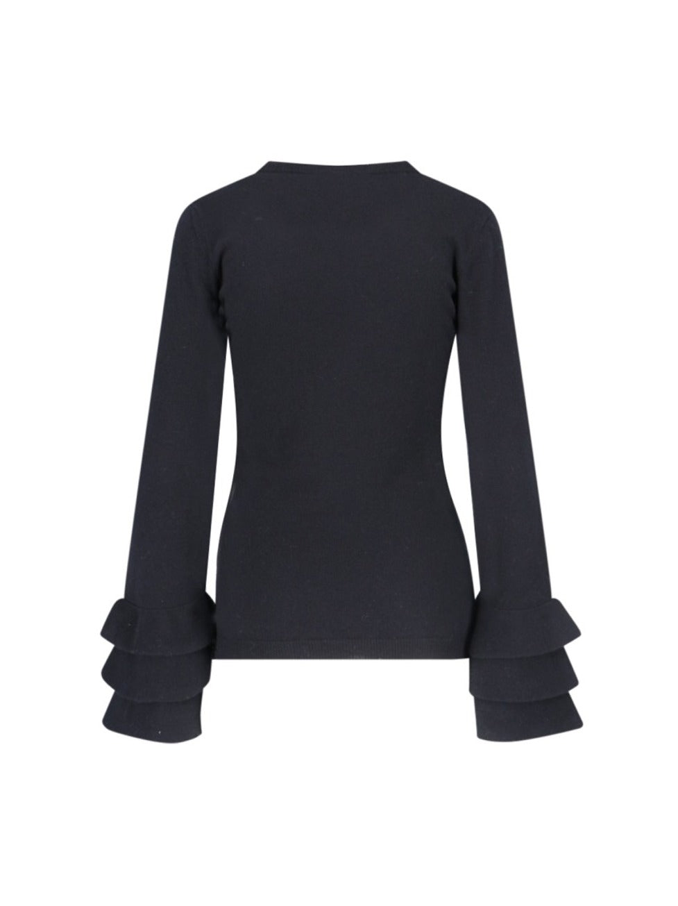 Ruffle Sweater – Black