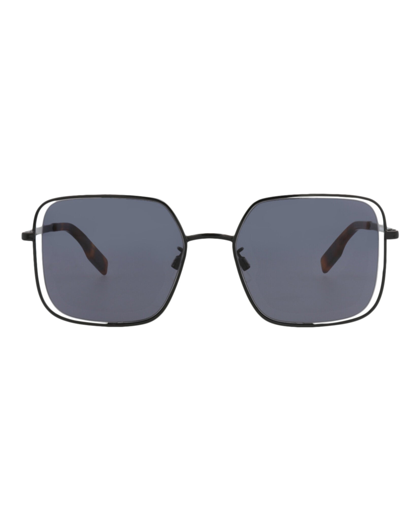 Square-Frame Metal Sunglasses