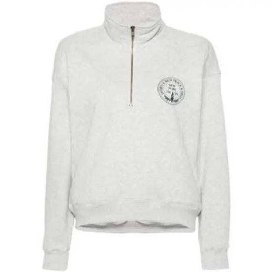 Half-Zip Long Sleeve Pullover with High Collar