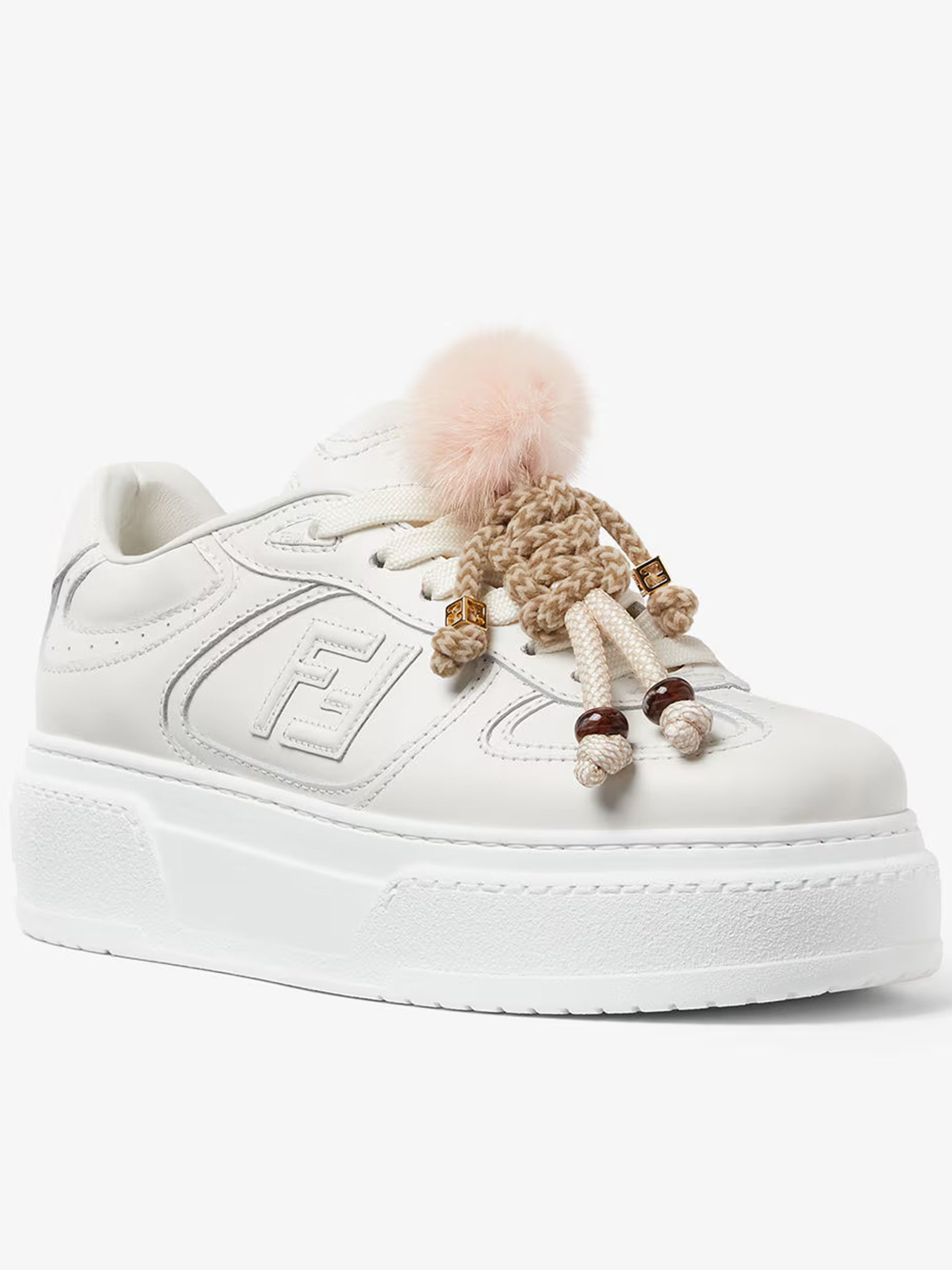 White Match Leather Doll Accessories Sneakers