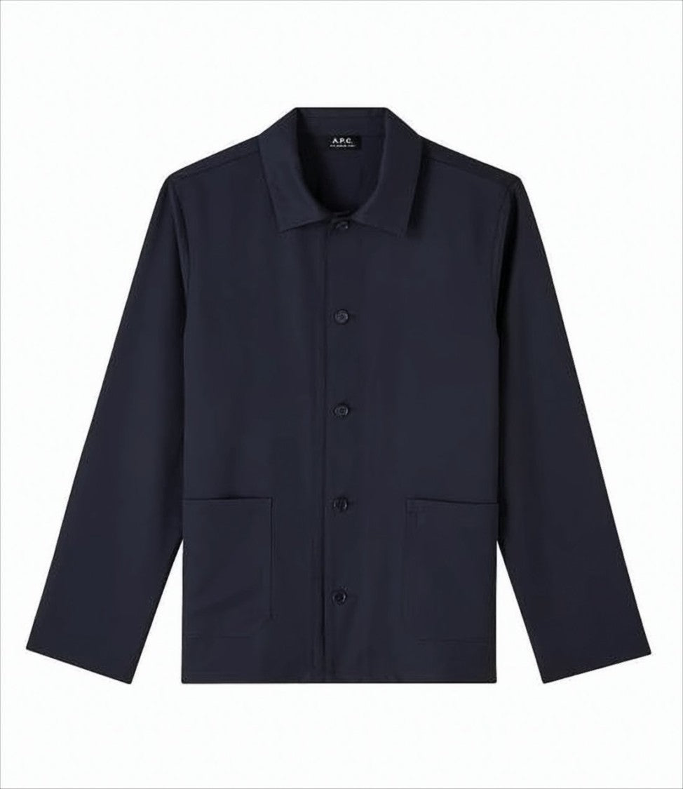 Minimalist Wool Jacket with Classic Collar