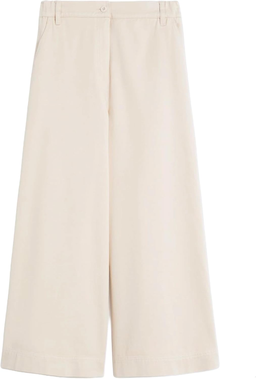 Beige Polyethylene Casual Trousers