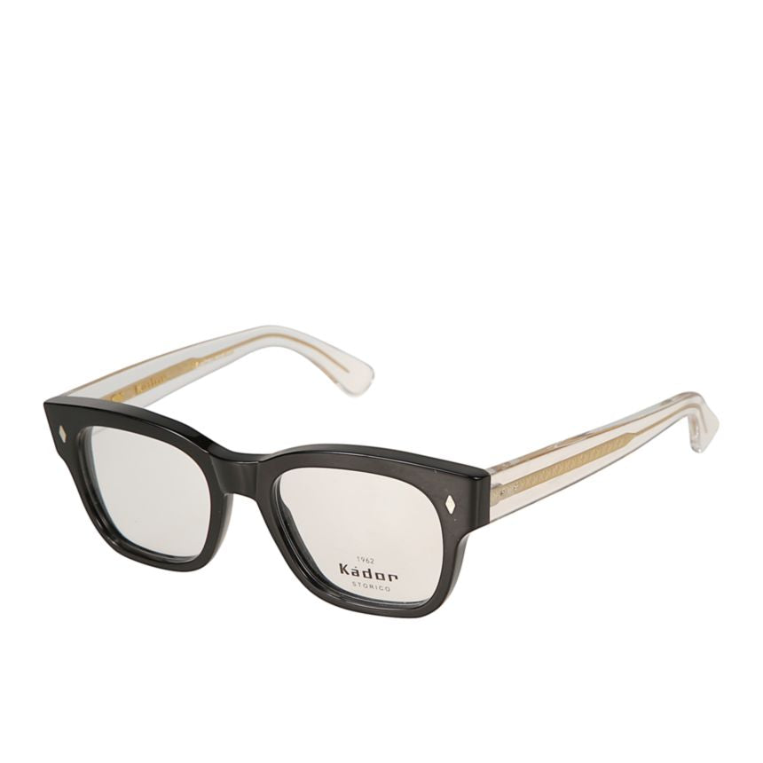 Timeless/N 1962 Bold Rectangular Frame Sunglasses with Translucent Temples