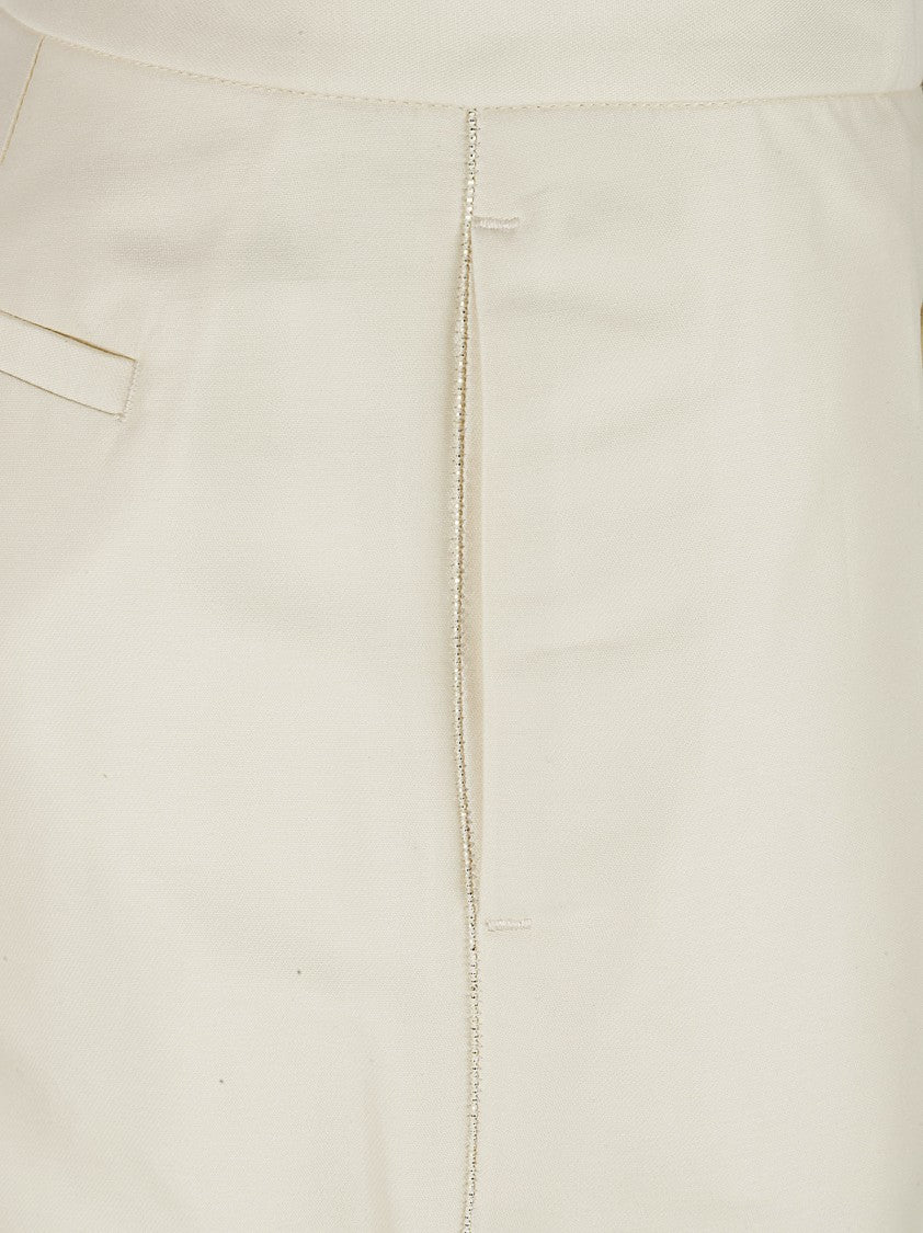 Tailored Yellow Trousers With Straight-Leg Silhouette