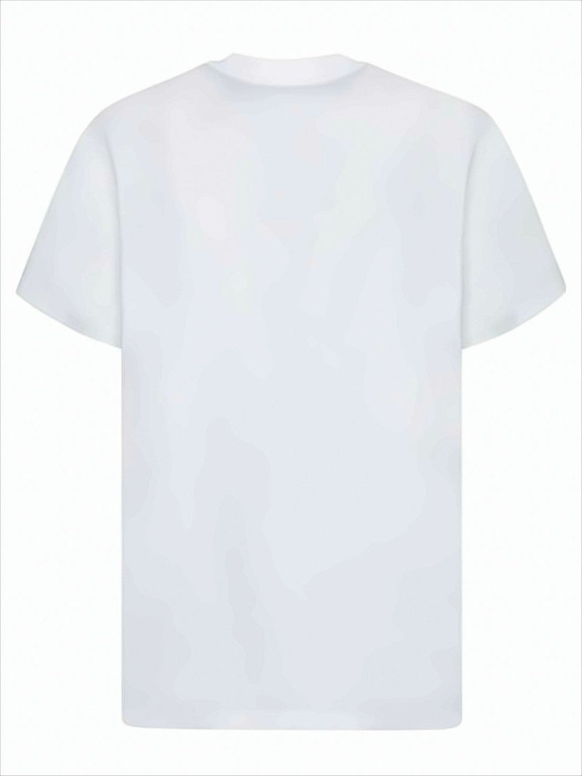 Minimalist Short-Sleeve Cotton T-Shirt With Distressed Logo