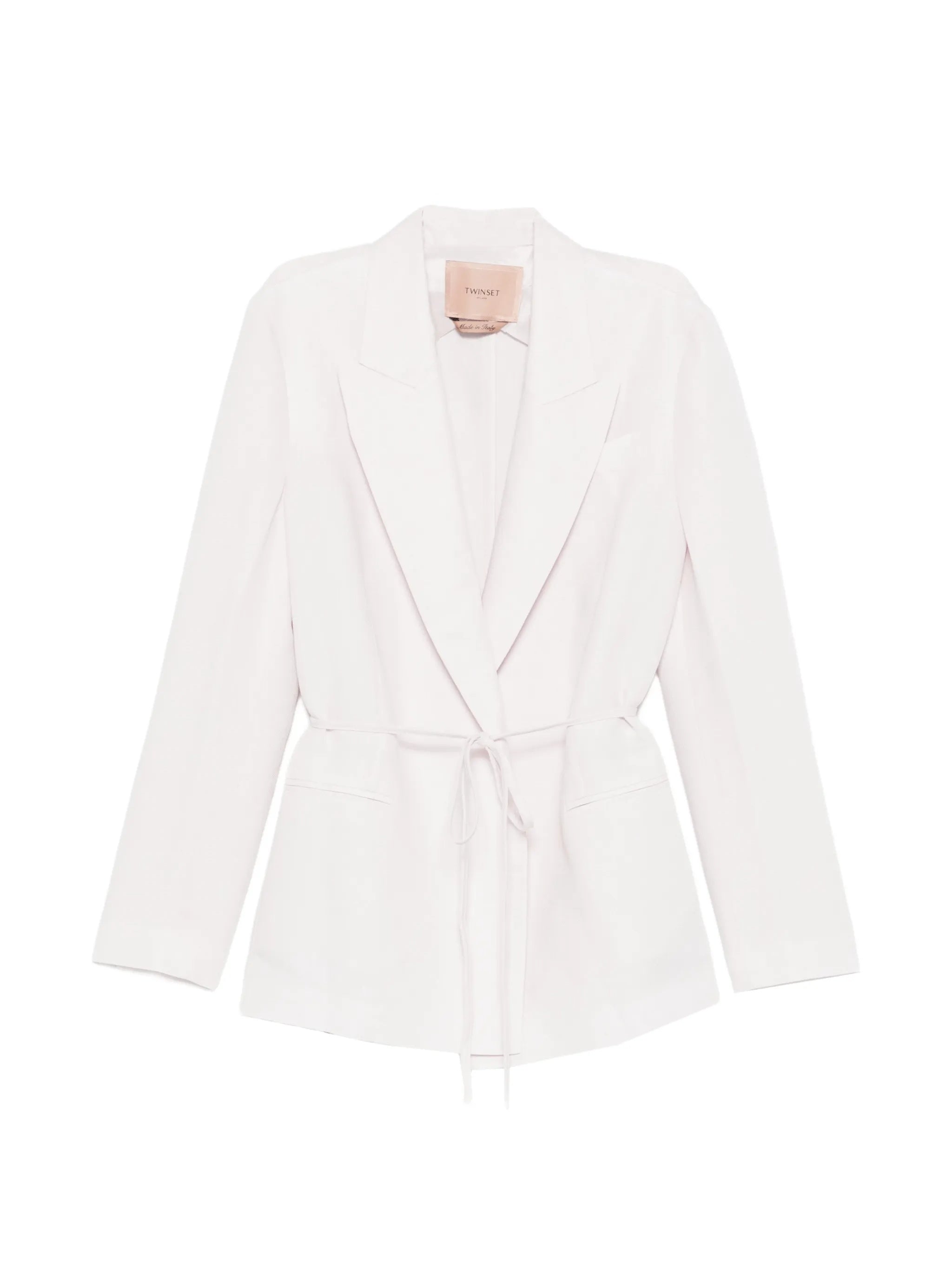 Blazer Tailored Linen Self-Tie Blazer
