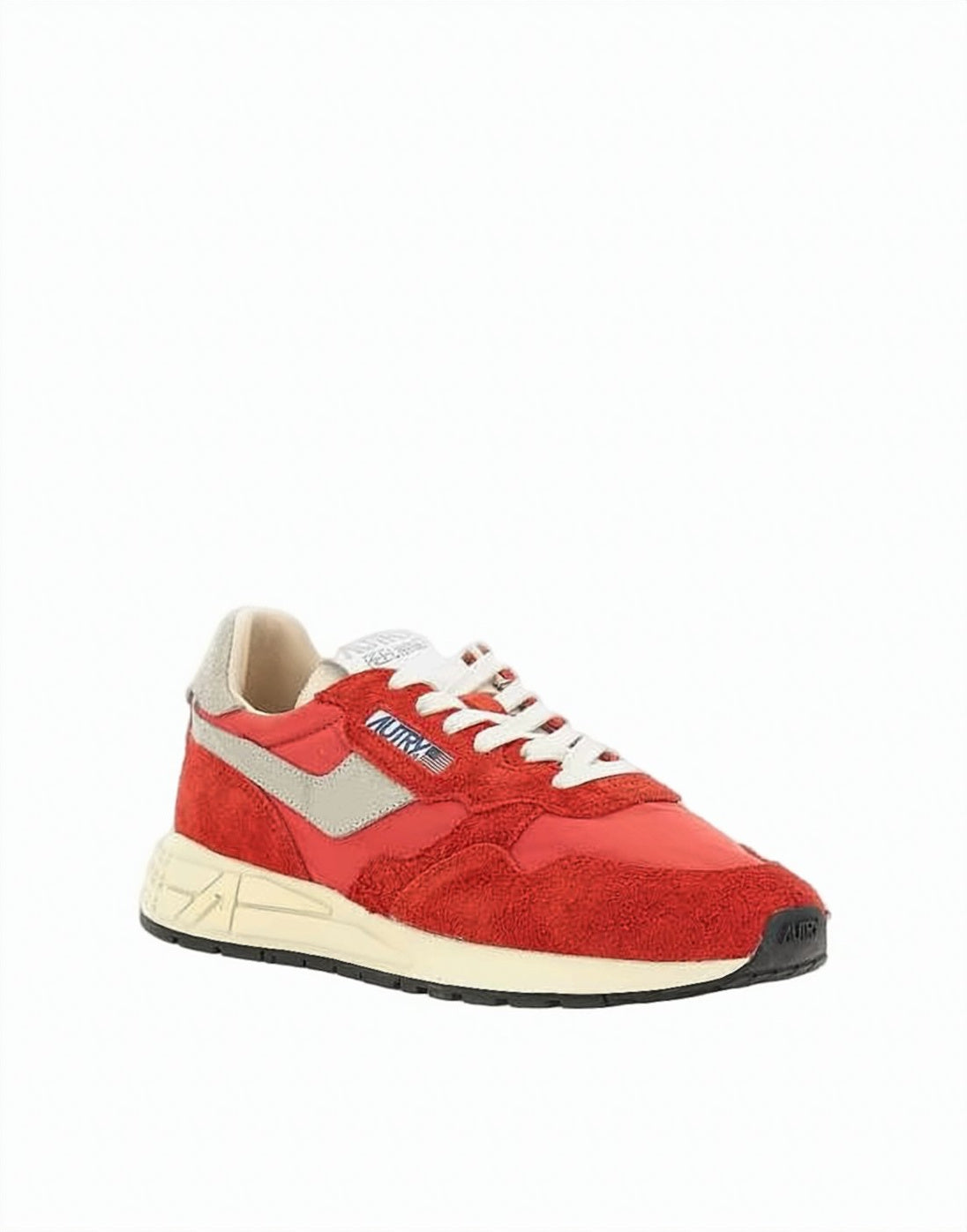 Dynamic Red Suede And Nylon Sneakers