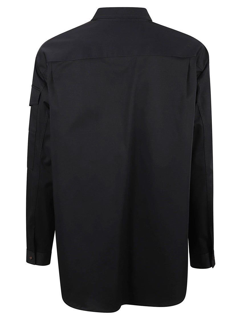 Structured Button-Up Shirt With Chest Pockets