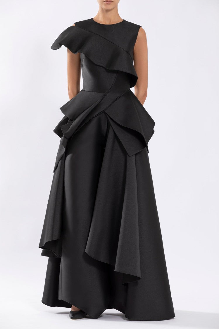Mikado Asymmetrical Pants