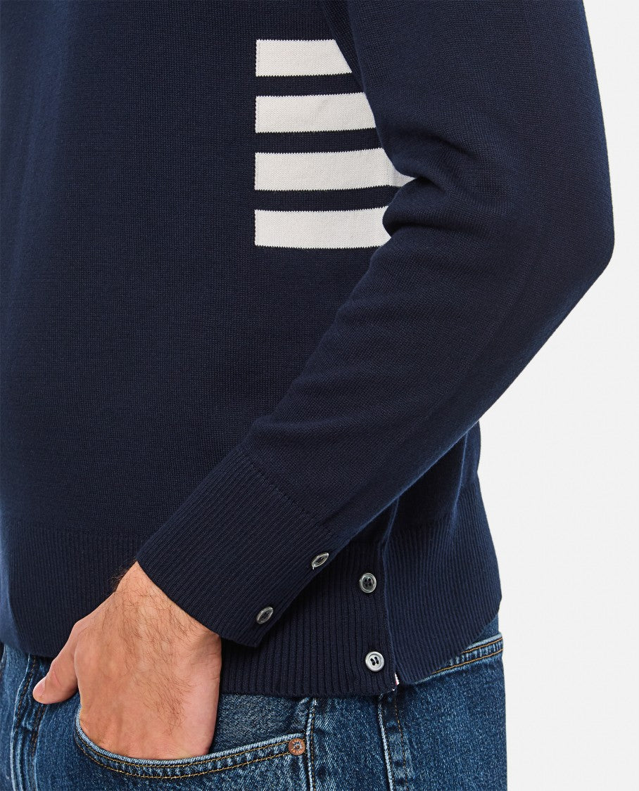 Sweter z okrągłym dekoltem 4 Bar Stripe