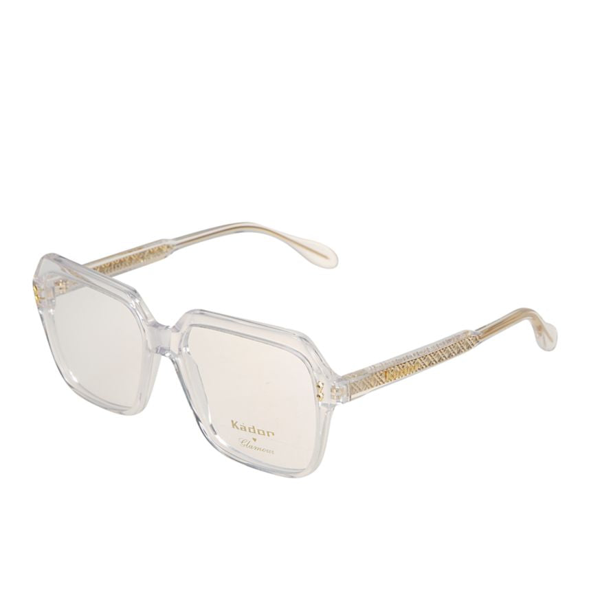 Giada Glamour Geometric Square Frame Sunglasses with Gold Detailing