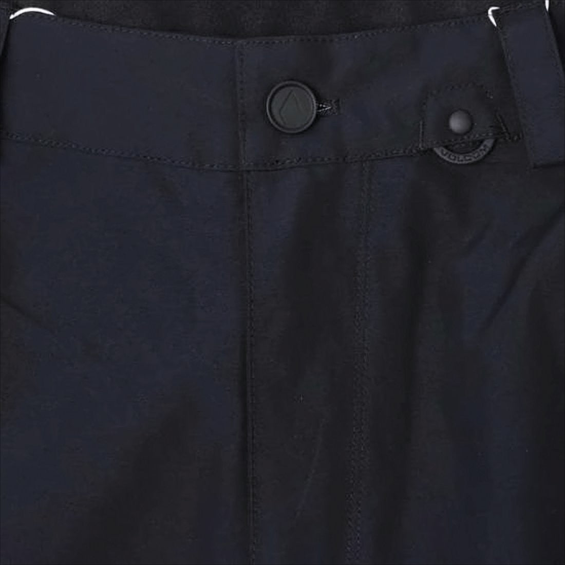 Straight Fit Black Nylon Pants with Design