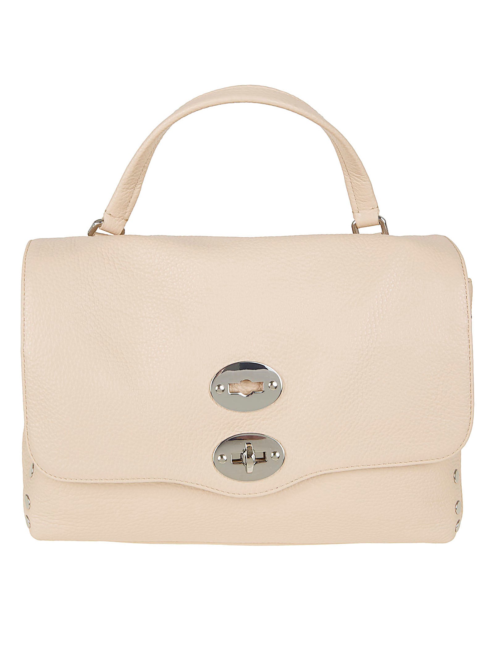 Brown Handbag With Double Clasp