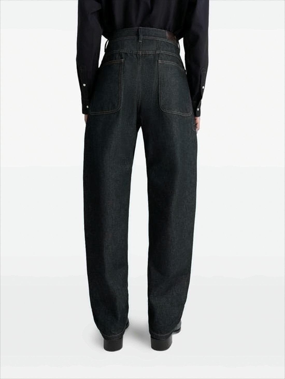 Relaxed Wide-Leg Denim Pants