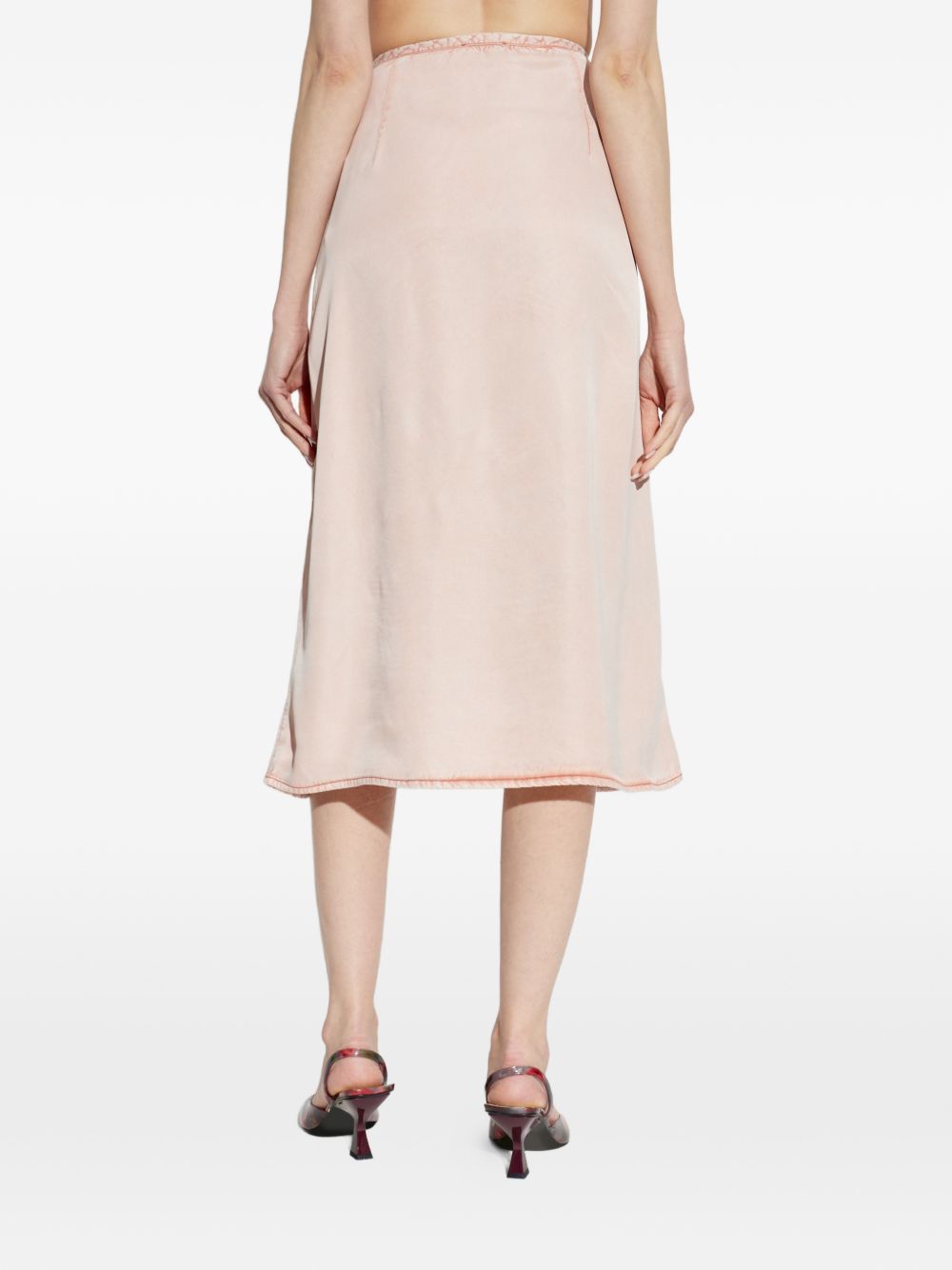 Midi Skirt In Silk And Nylon Blend