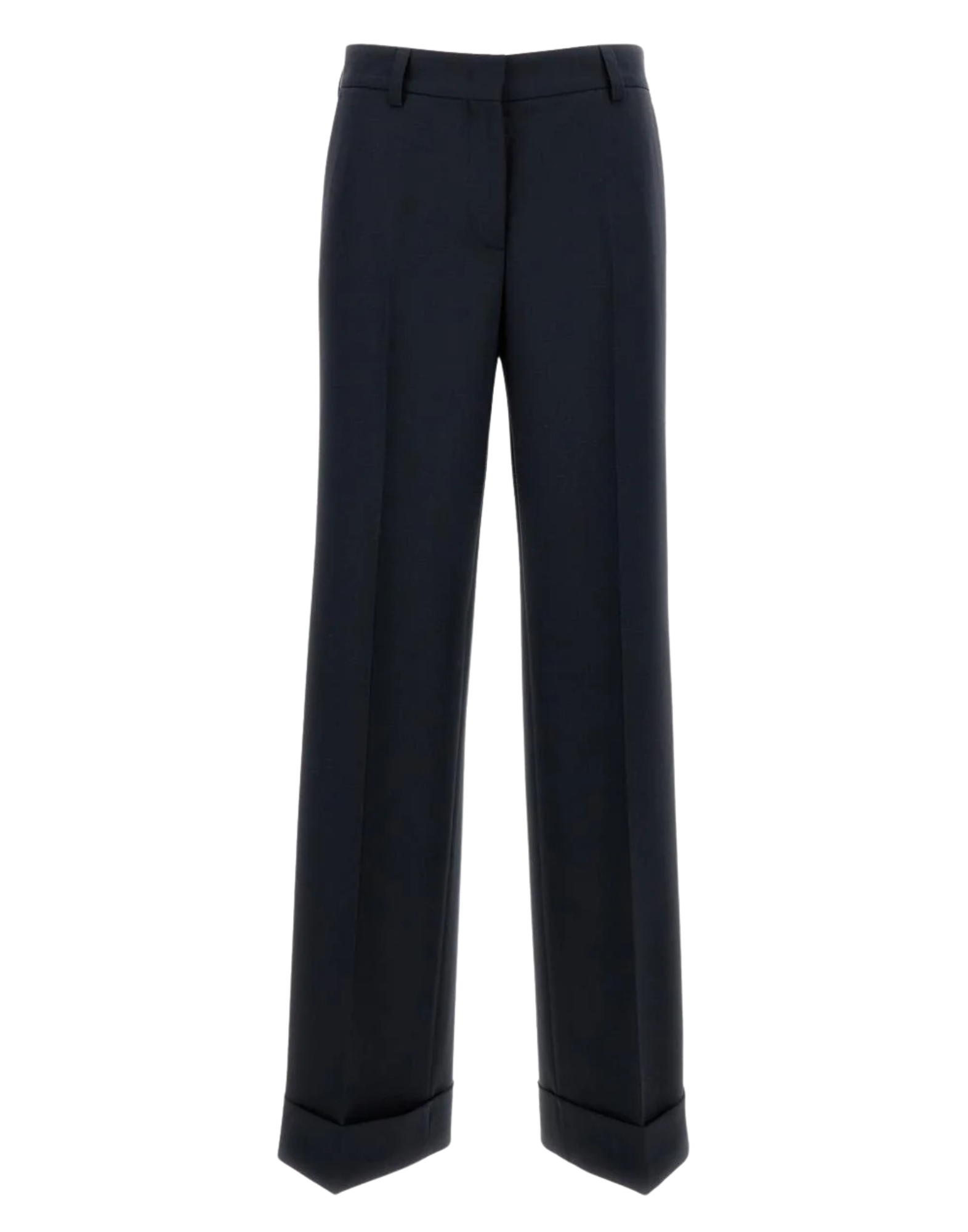 Tailored Trousers With Cuffed Hem