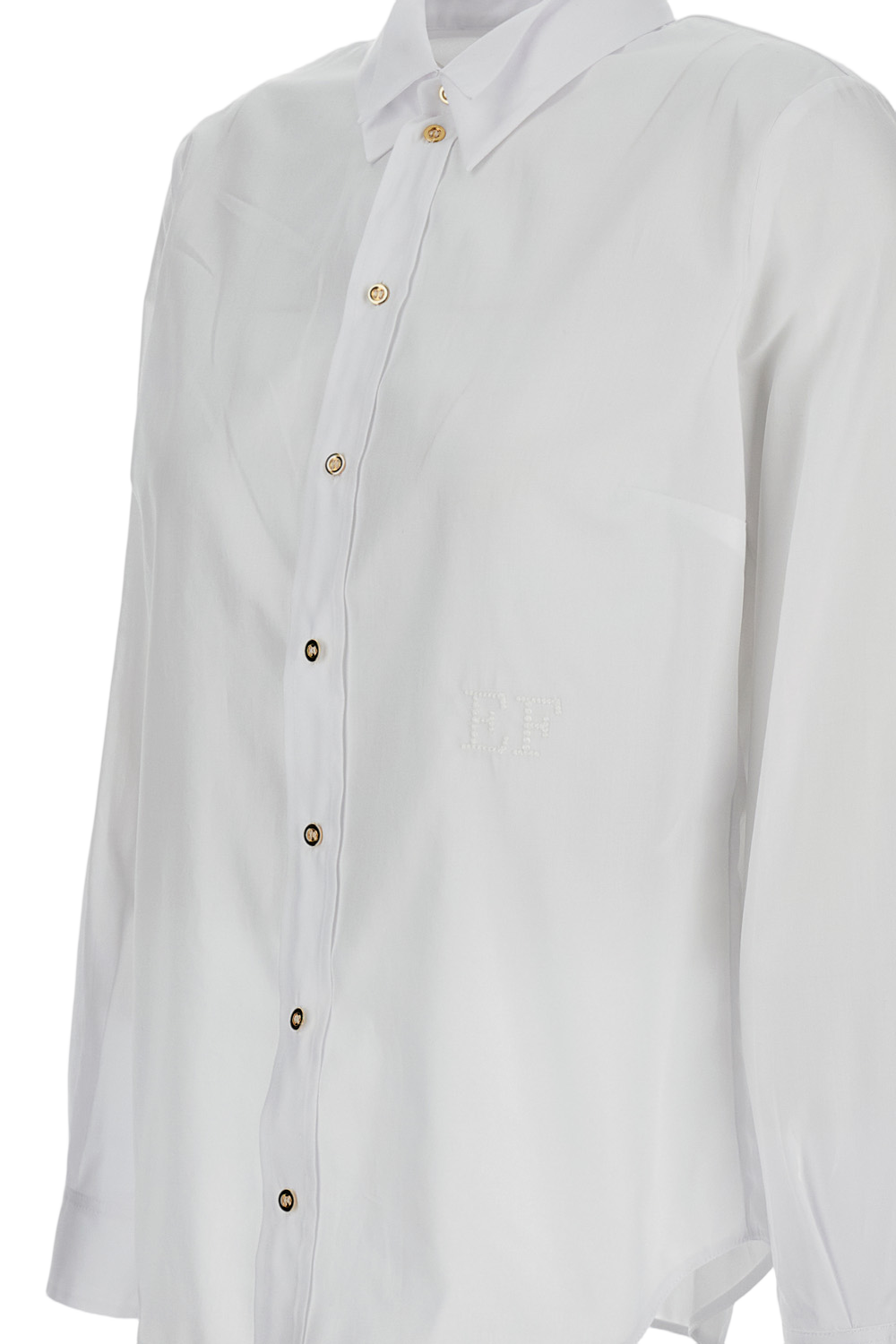 Oversized Logo Button-Front Shirt