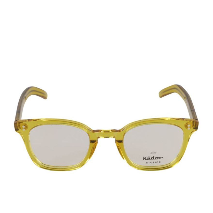 Klassiko Translucent Yellow Square Eyeglasses with Slim Temples