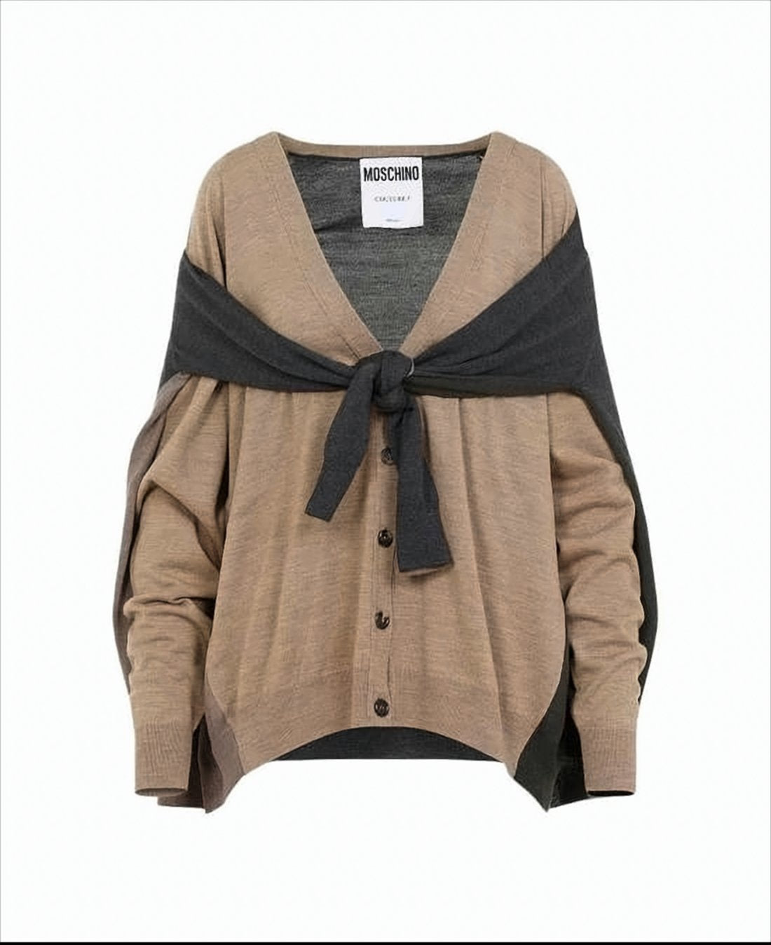 Relaxed Fit Modal Cardigan with Layered Design