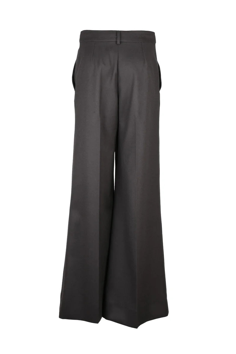 Women's Flannel Trousers - Grey