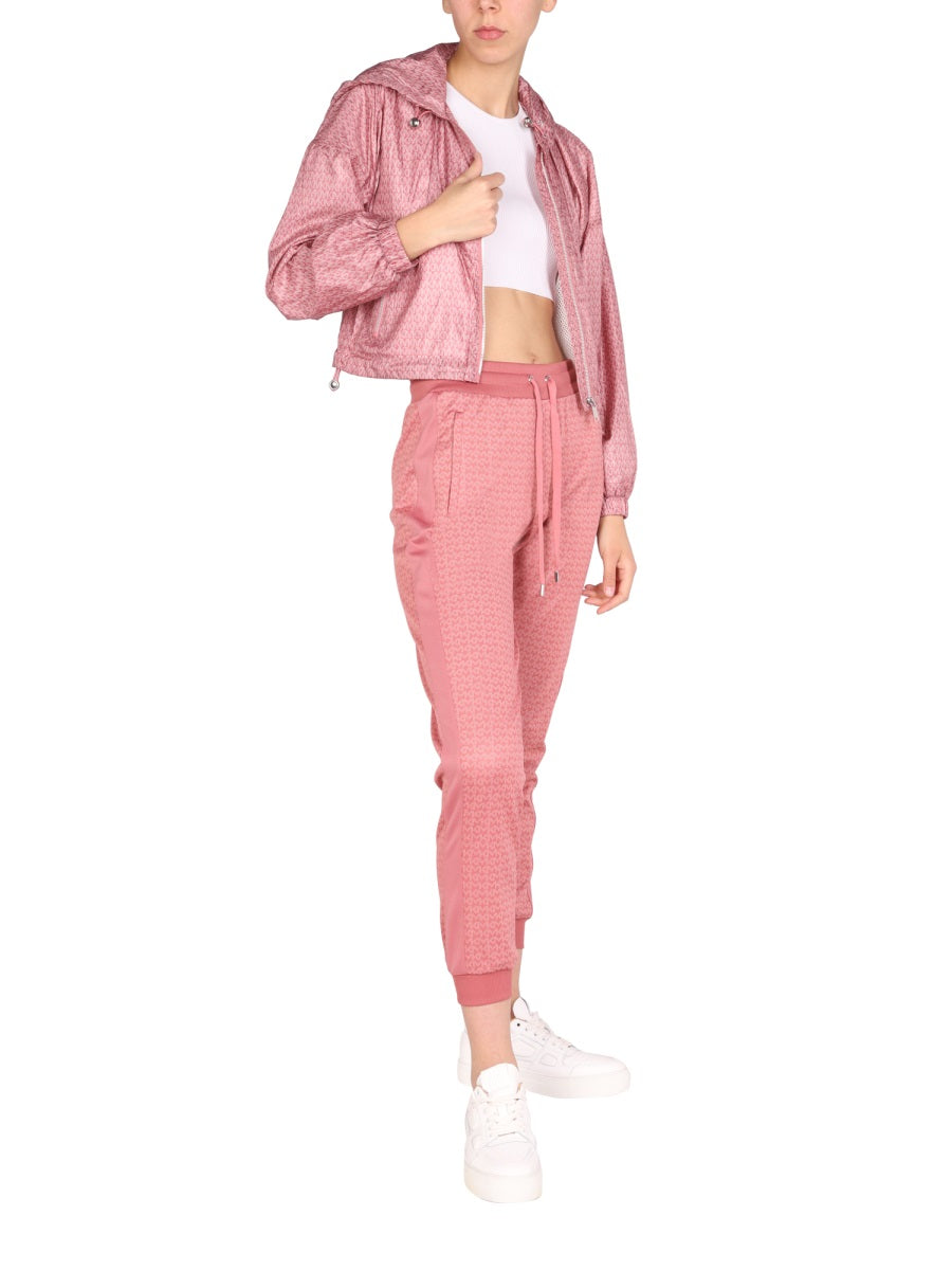 Cropped Pink Hooded Jacket