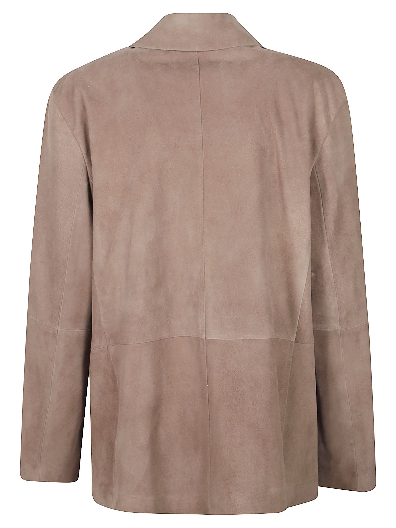 Suede Jacket with Classic Lapel