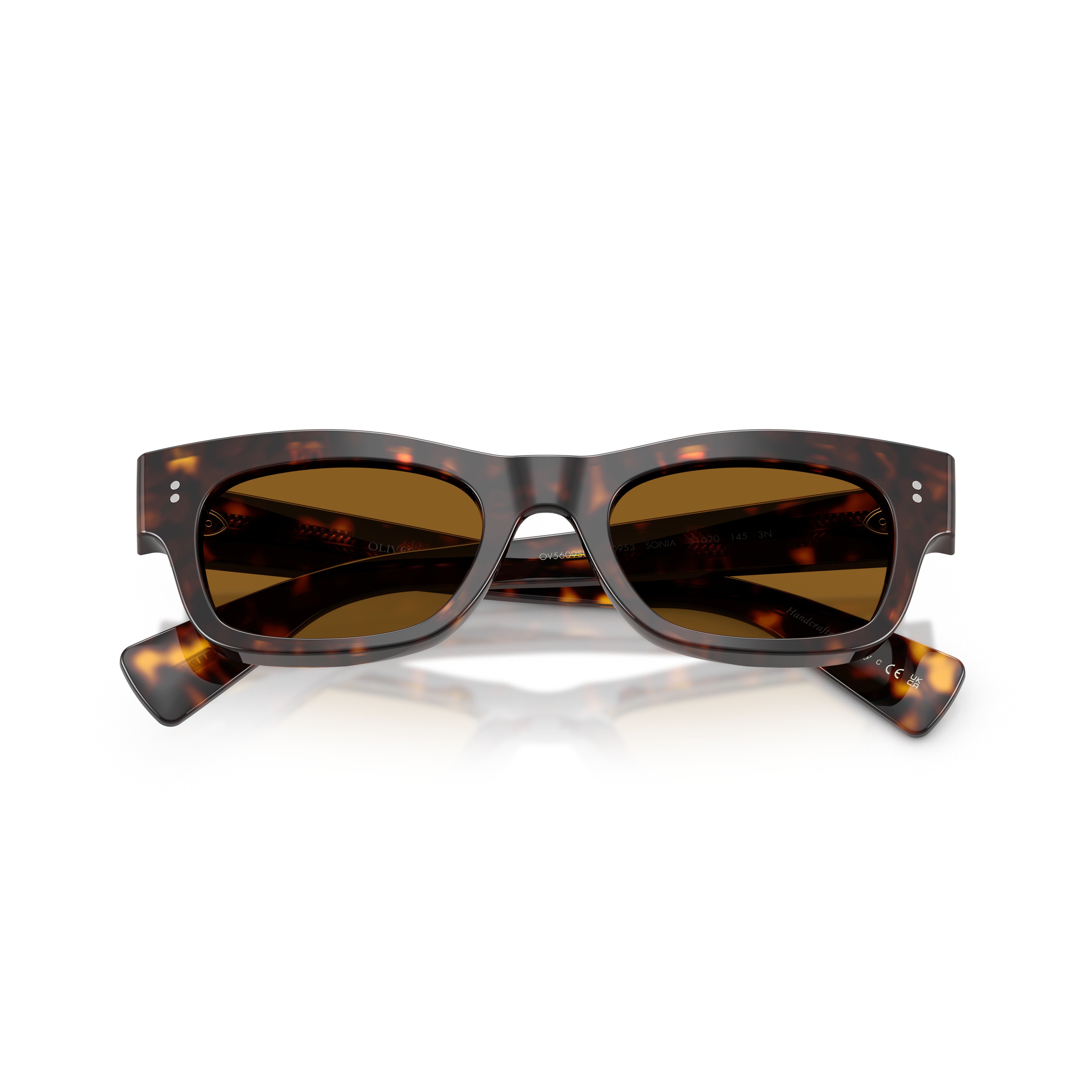 0ov5609su Rectangular Tortoiseshell Sunglasses with Glossy Finish