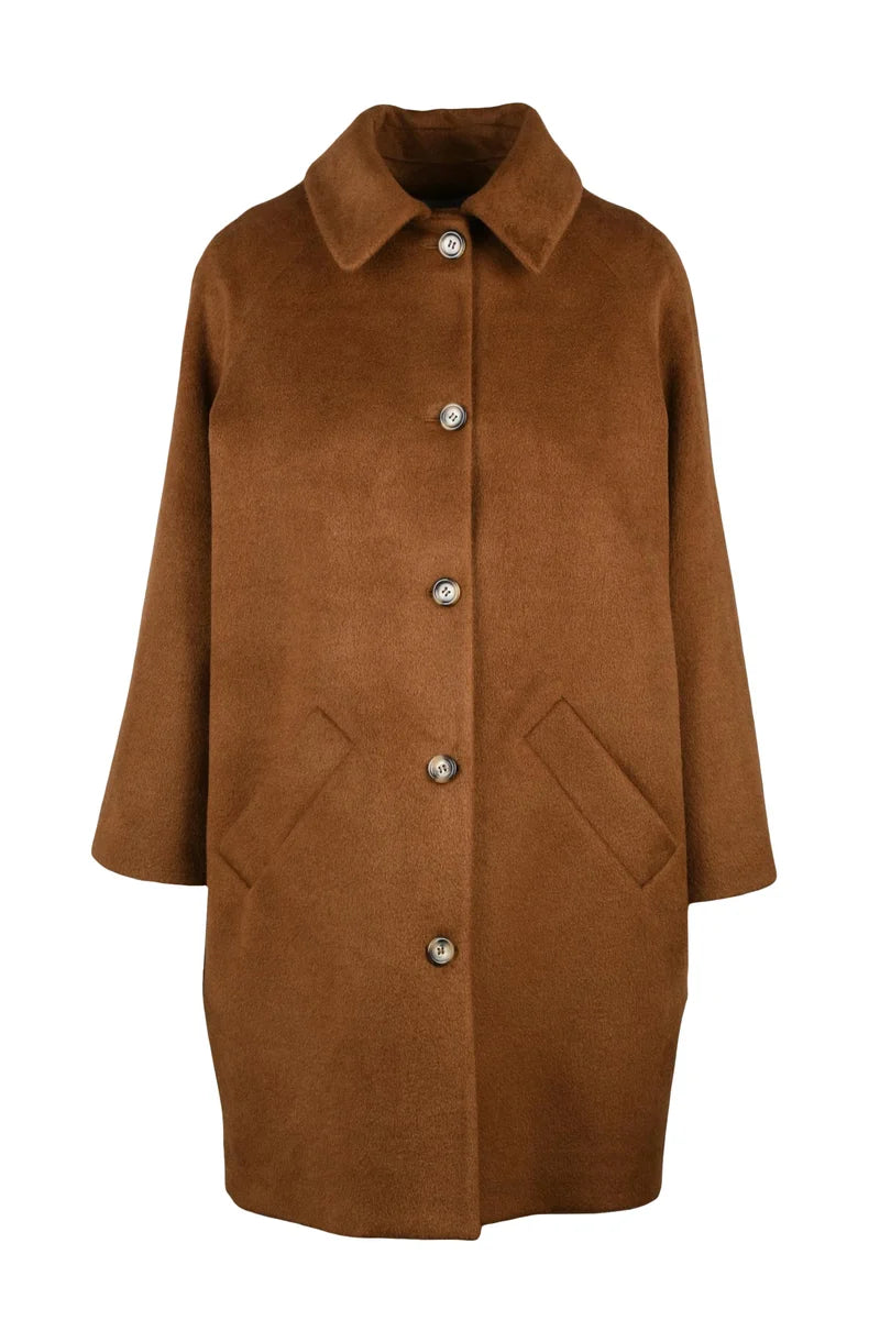 Brown Guttha Coat with Classic Collar