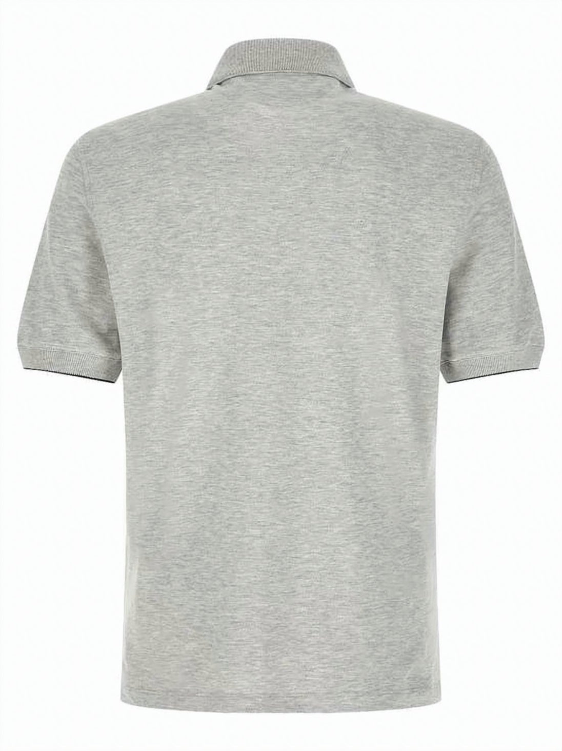 Short-Sleeve Polo Shirt with Ribbed Collar