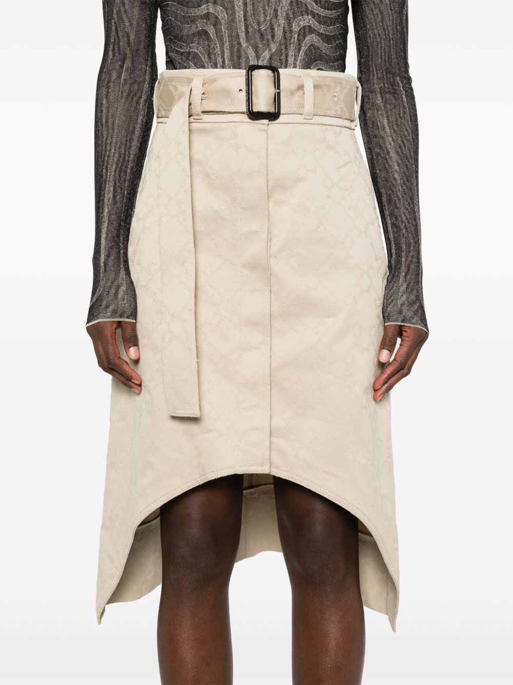 Light Beige Midi Skirt