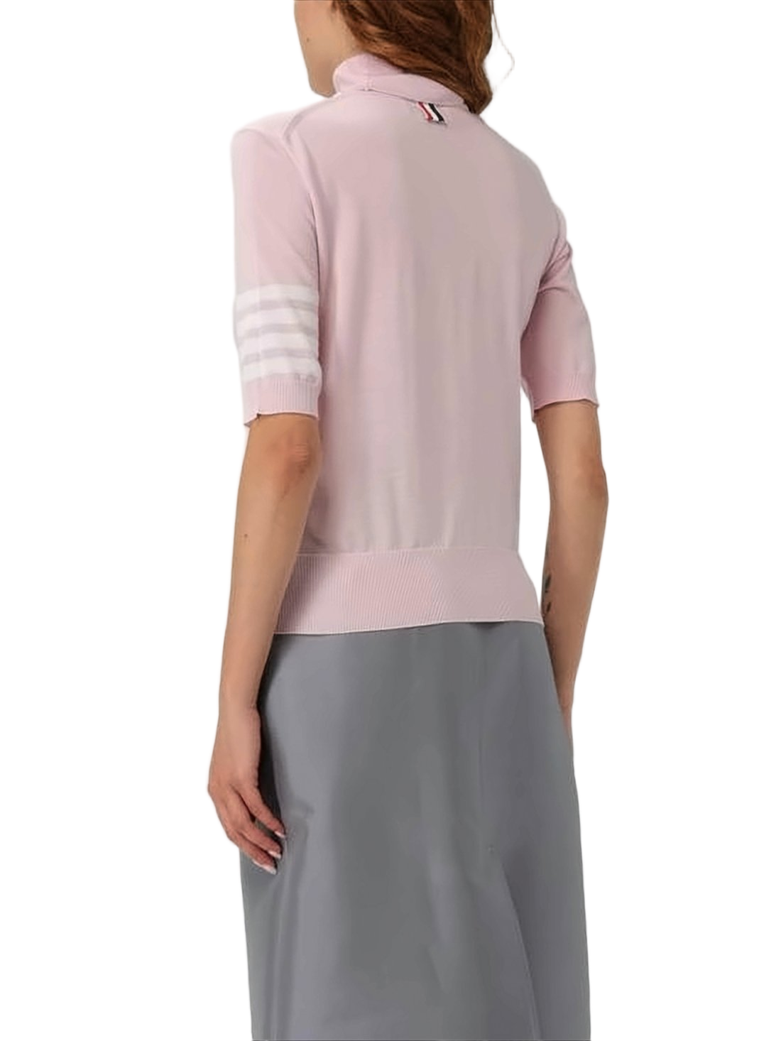 Light Pink Cropped Turtleneck Sweater