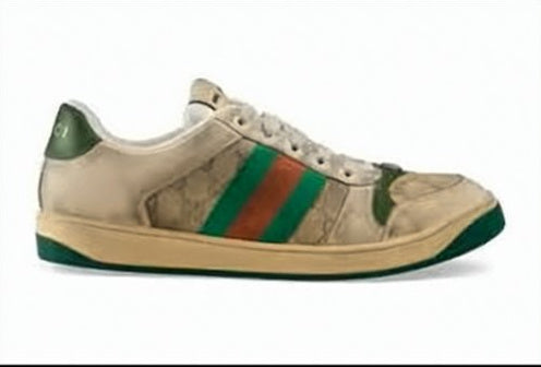 Distressed GG Monogram Canvas Sneakers