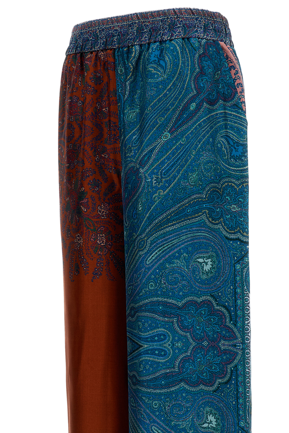 Multicolor Silk Palazzo Trousers