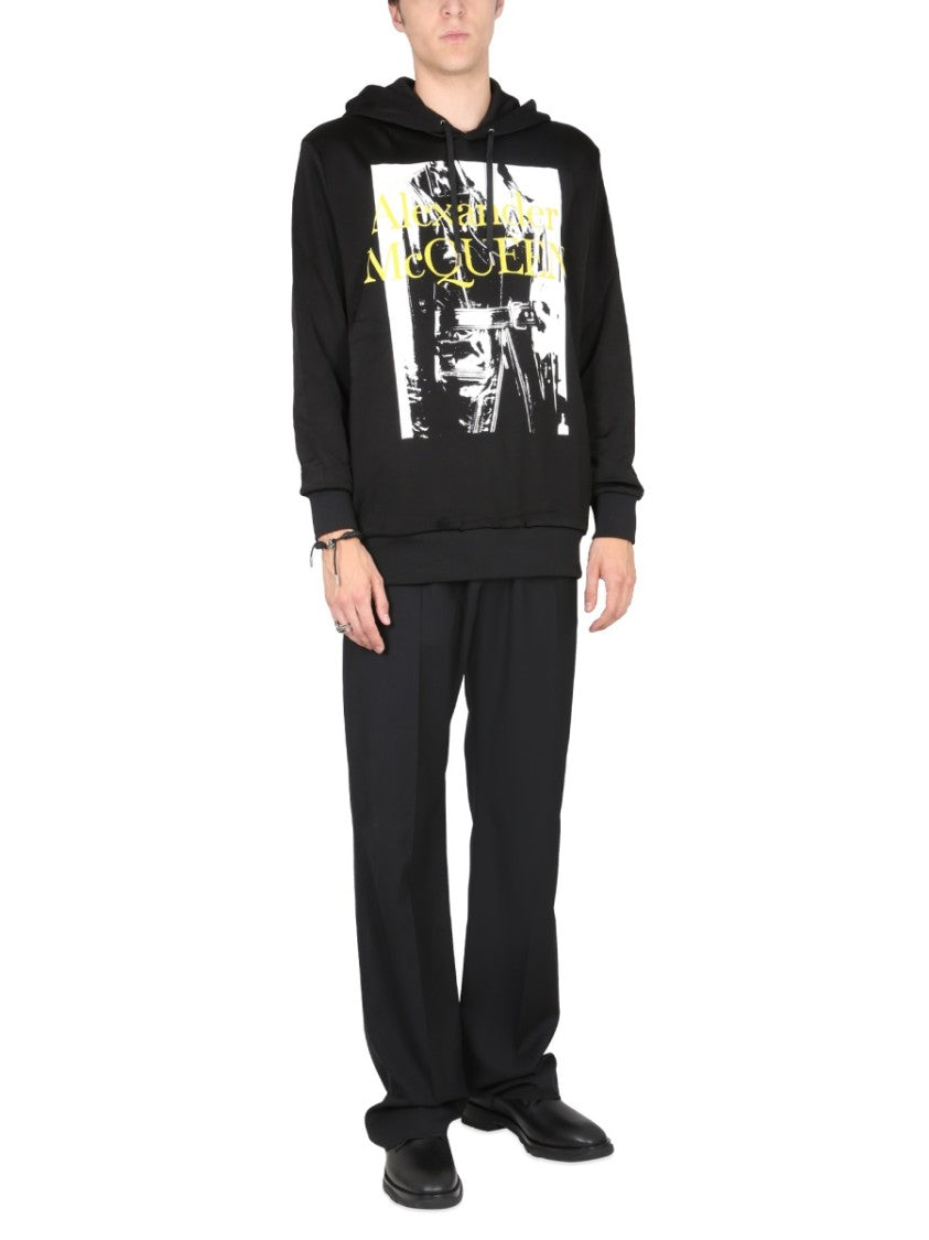 Atelier Print Sweatshirt With Drawstring Hood