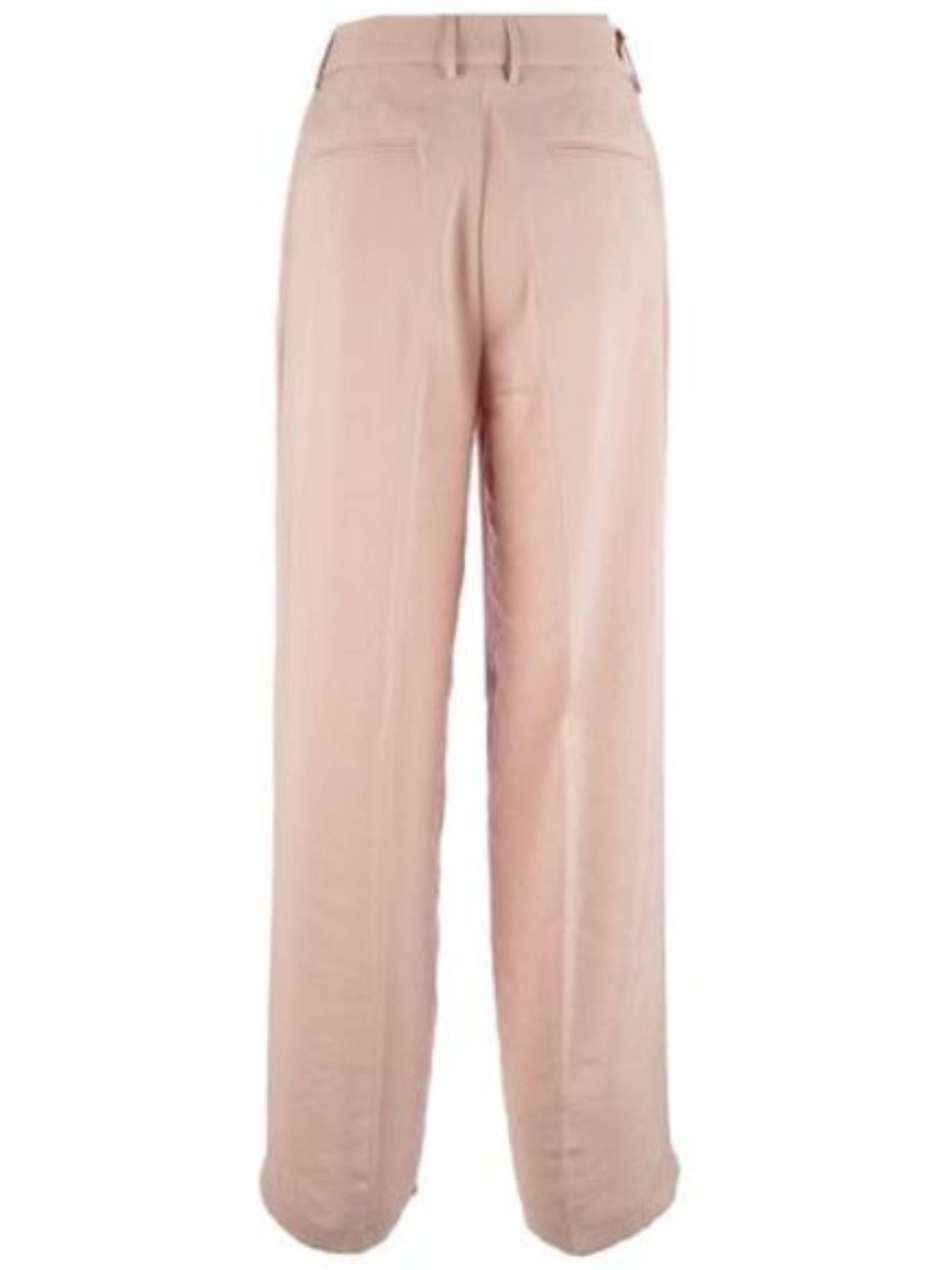 Wide-Leg Trousers with High Waist and Pleated Front