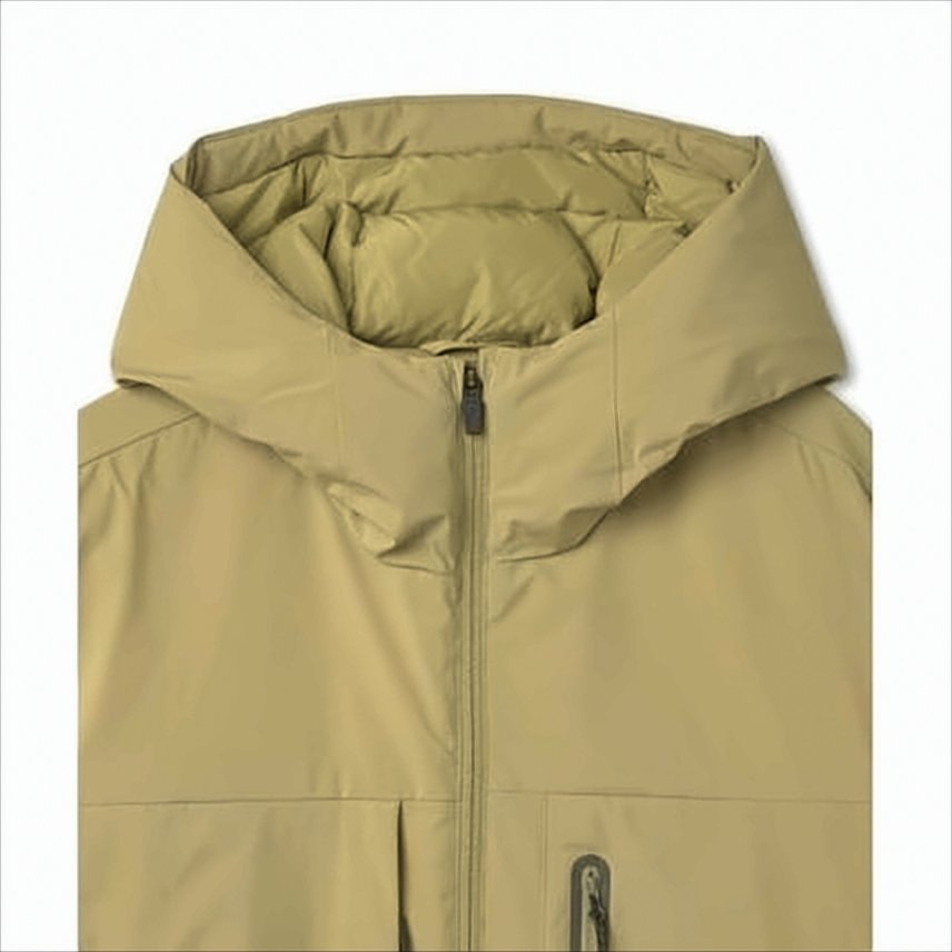 High Collar Padded Jacket with Hood
