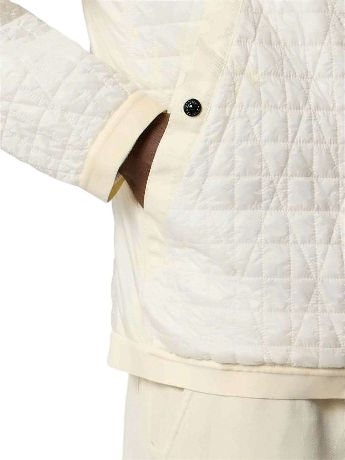 Textured White Quilted Jacket