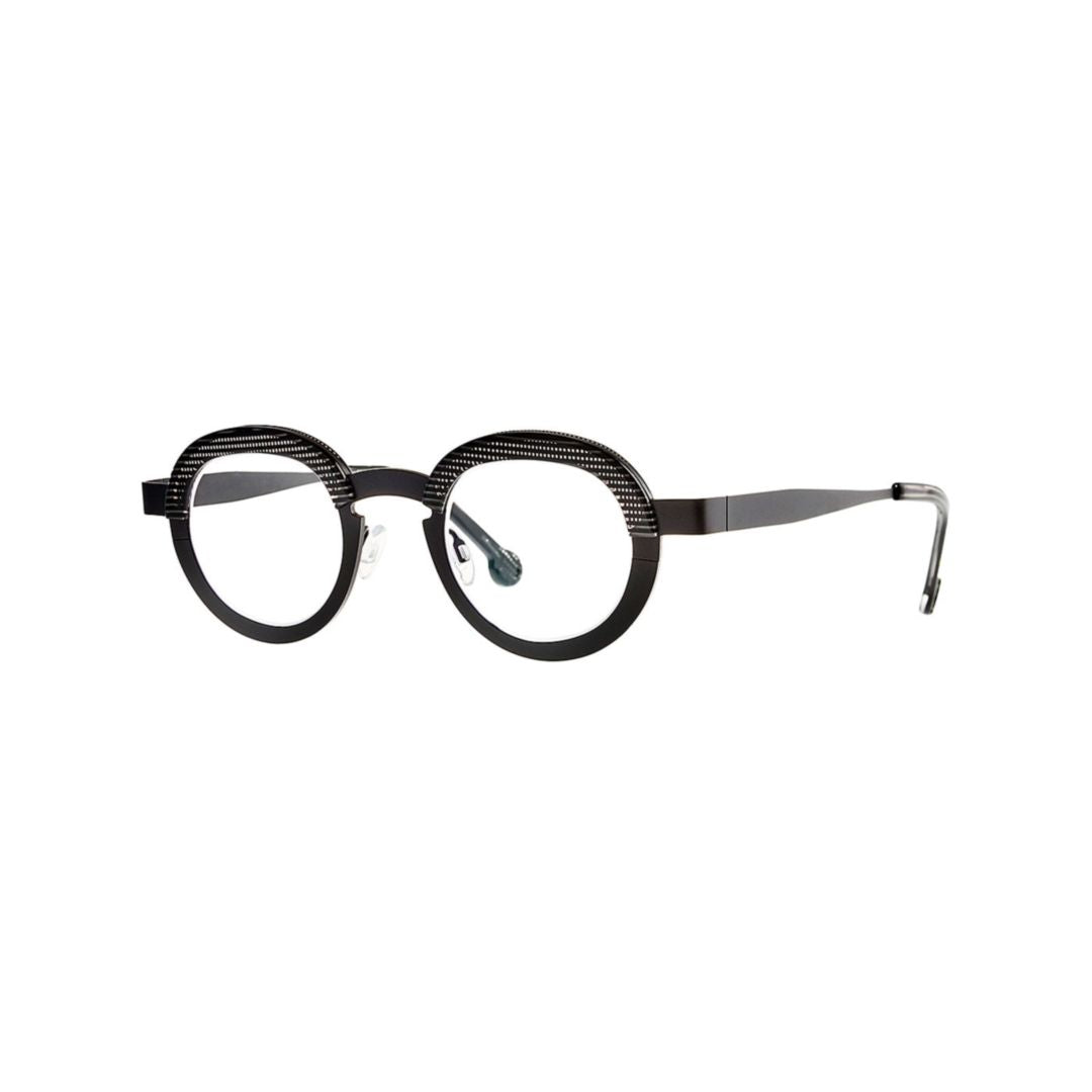 Basket 001 Black Matte + Pixel Black Round Frame Eyeglasses