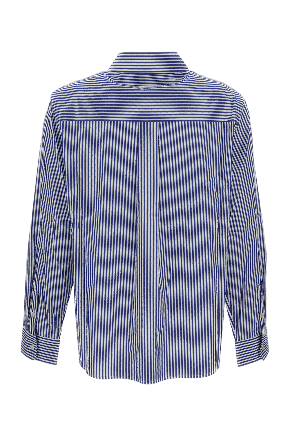 Blue and White Striped Cotton Shirt