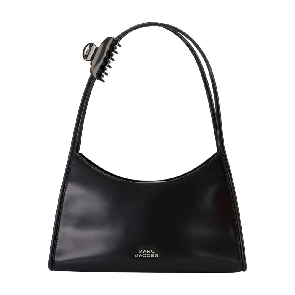 The Claw Clip Shoulder Bag - Leather - Black