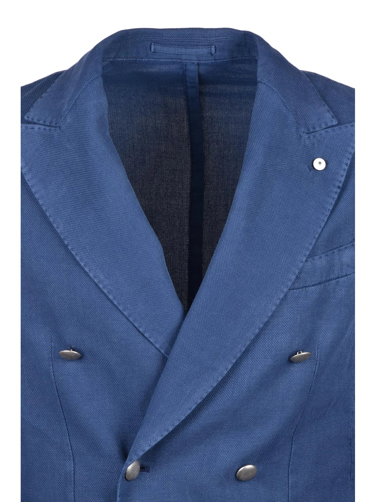 Multicolor Cotton Ramie Double-Breasted Blazer