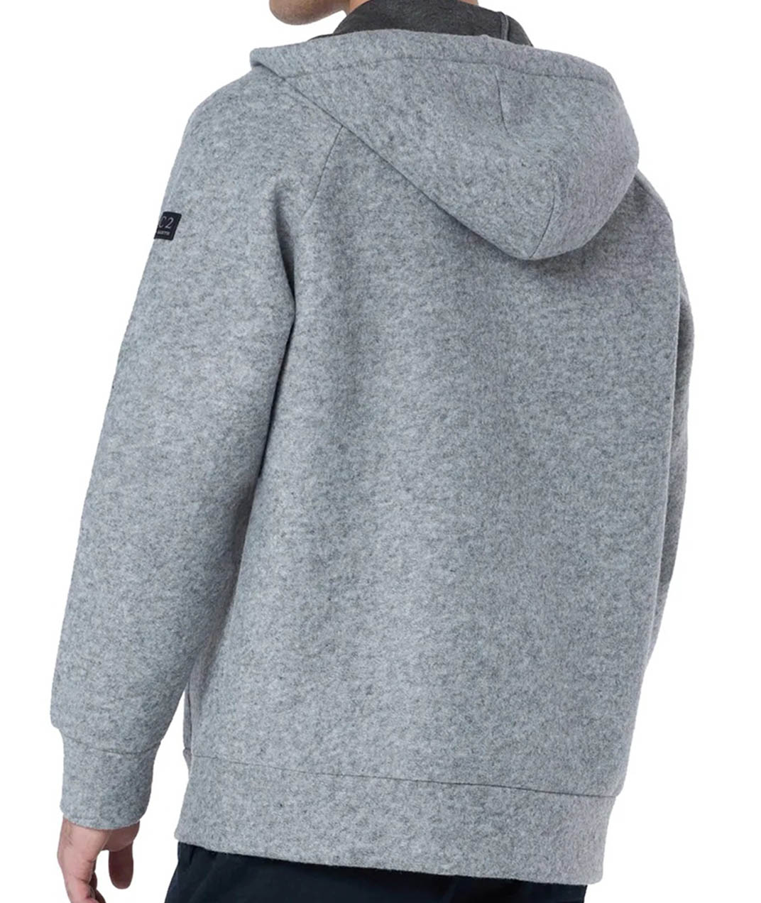 Heathered Grey Zip-Up Hoodie with Adjustable Drawstring