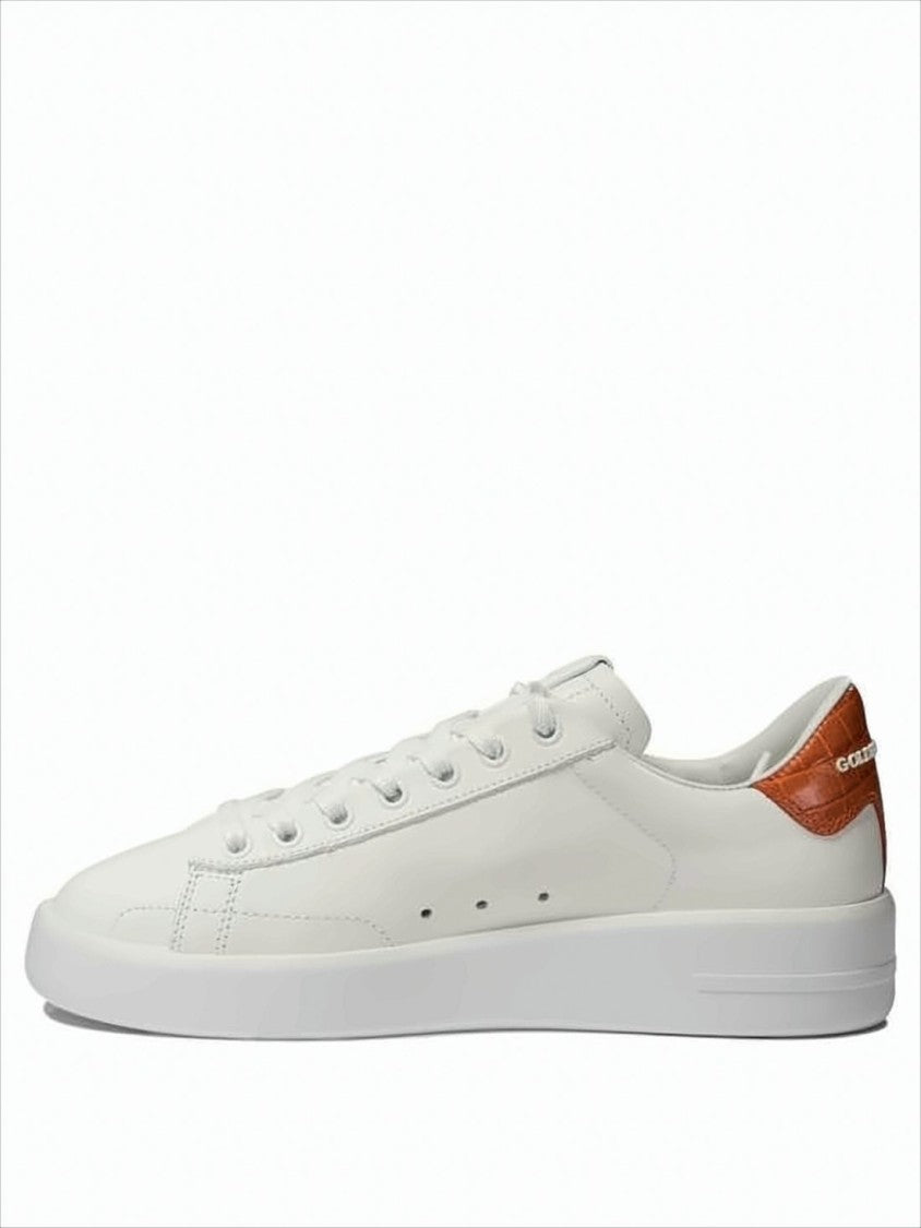 Smooth Leather Low-Top Sneakers with Textured Heel Tab
