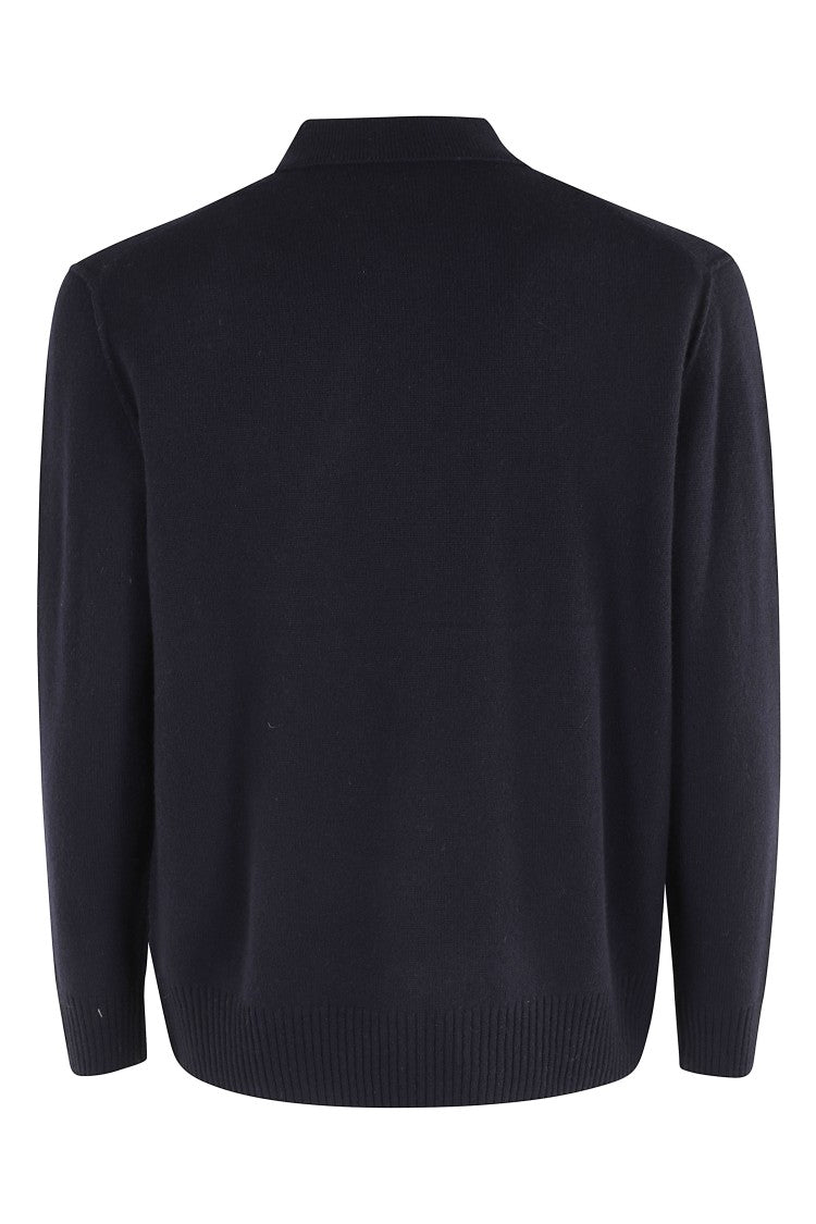 Long Sleeve Wool Polo Shirt